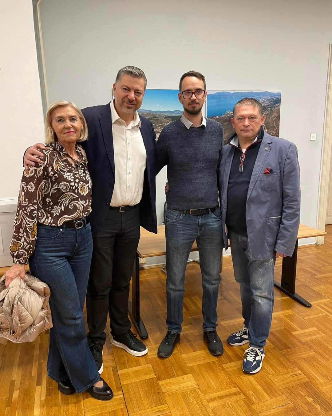 Predsjedništvo GO HDZ Rijeka: Štefica Jagić Rađa, Josip Ostrogović, Marko Smojver i Marijan Bačić